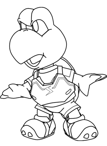 Koopa Troopa Turtle Coloring Page